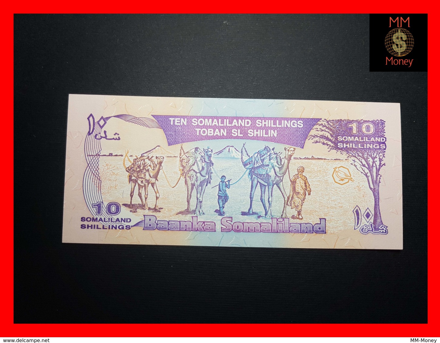 SOMALILAND 10 Shilin 18.5.1996  P. 15 *COMMEMORATIVE* Silver Overprint RARE  UNC - Other - Africa