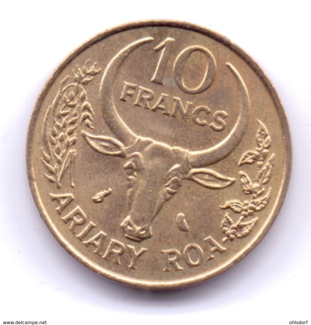 MADAGASCAR 1989: 10 Francs, KM 11 - Madagascar
