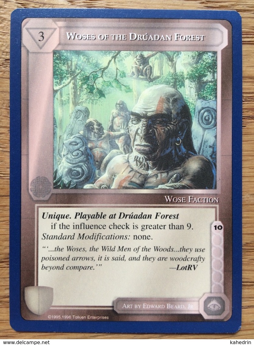 Middle Earth CCG LOTR, The Wizards Blue Border Unlimited: Woses Of The Drúadan Forest, Mint / Near Mint - Andere & Zonder Classificatie