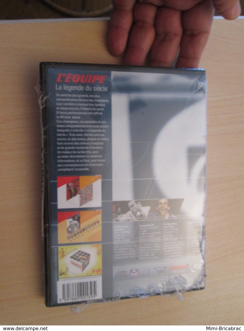 BD0320 / DVD MAC PC LA LEGENDE DU SIECLE Par Le JOURNAL L'EQUIPE , état Neuf , 2000 Photos , Des Videos , Des Champions - Sport