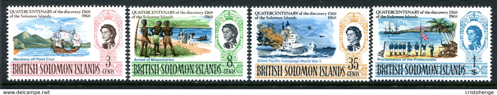 British Solomon Islands 1968 Quatercentenary Of The Discovery Of Solomon Islands Set MNH (SG 162-165) - Iles Salomon (...-1978)