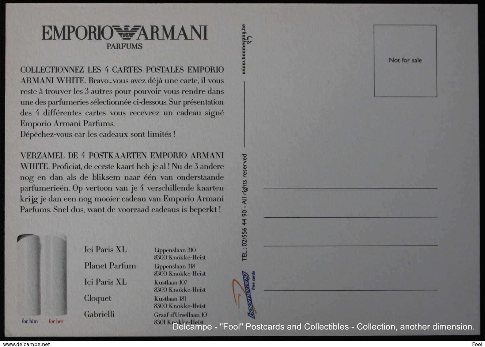 Publicité Advertising 2002  Parfum  EMPORIO ARMANI 