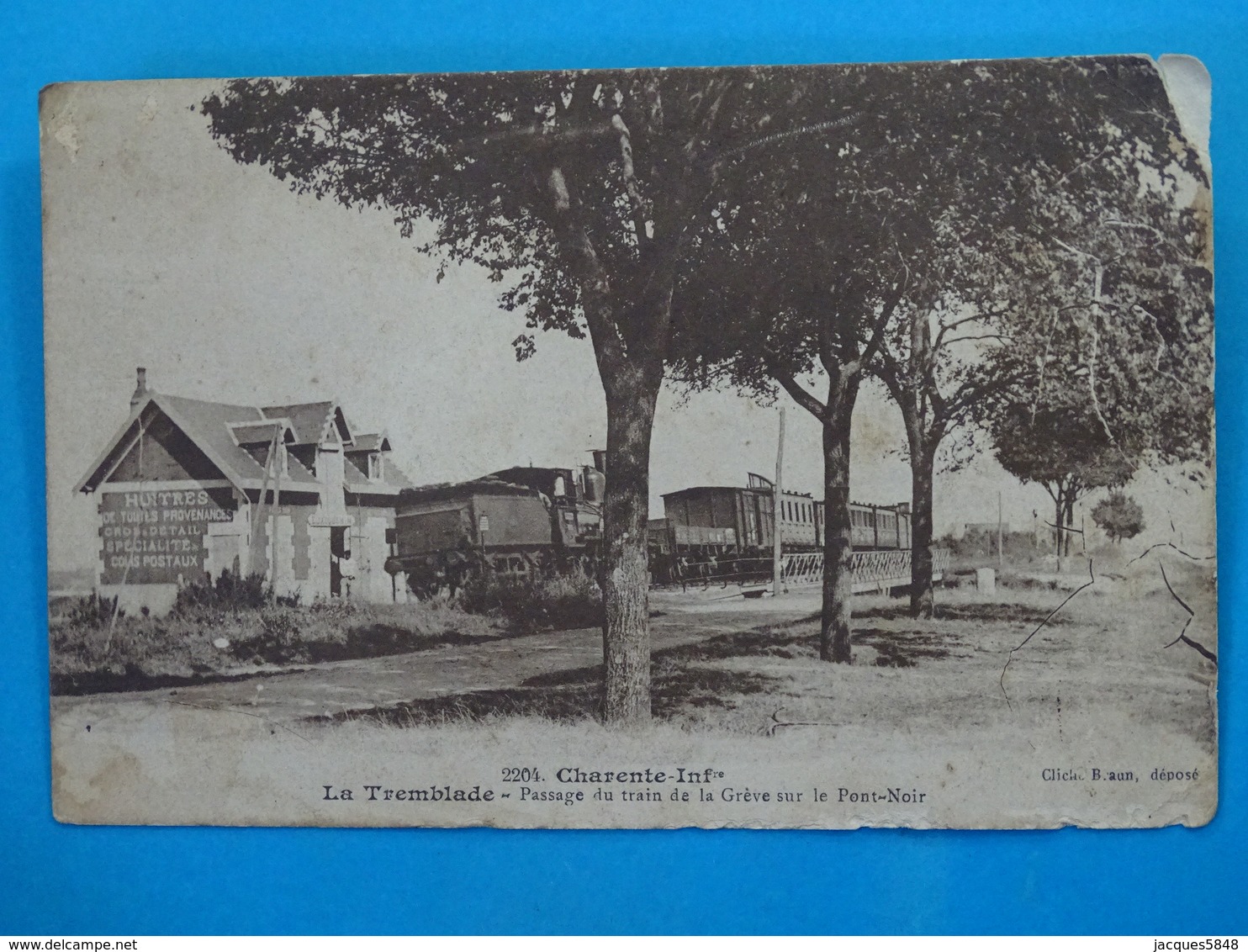 17) La Tremblade  - Braun N° 2204 - Passage Du Train De La Grève Sur Le Pont-noir - Année 1915 - EDIT - - La Tremblade