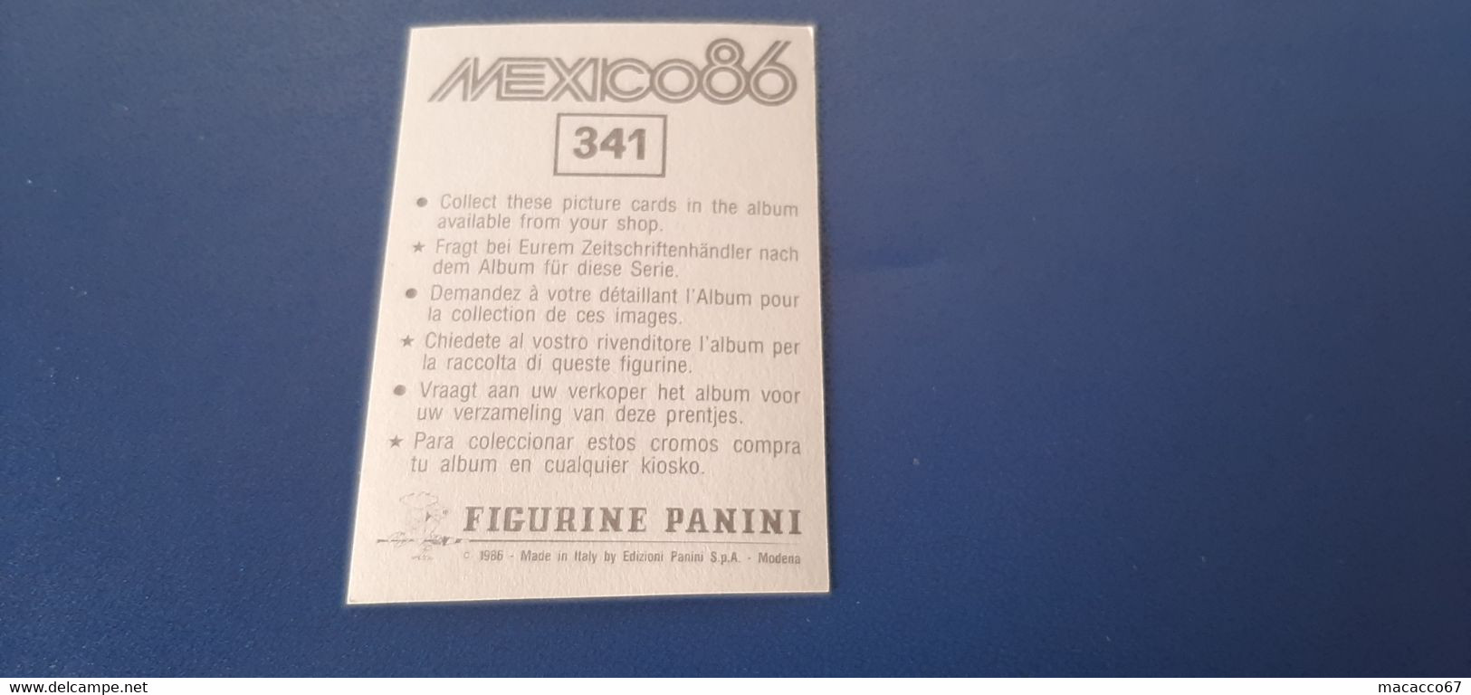 Figurina Panini WM Mexico 86 - 341 Dalglish Scozia - Edizione Italiana