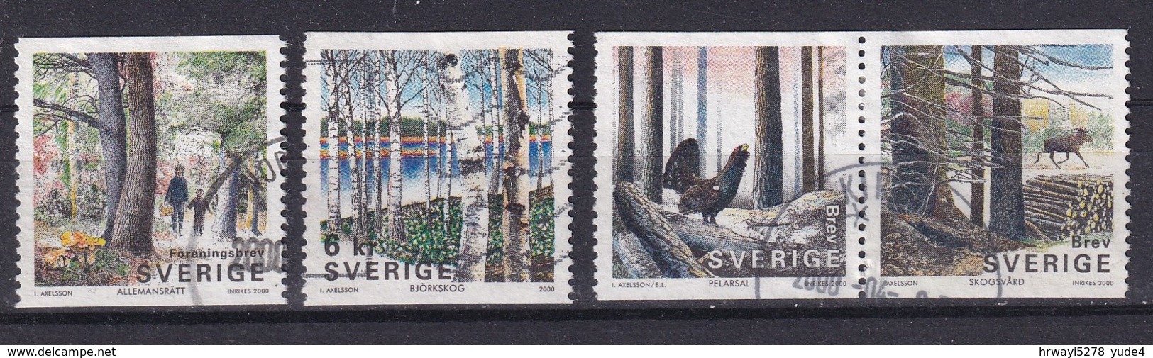 Sweden 2000, Bird, Complete Set Vfu. Cv 4 Euro - Usati