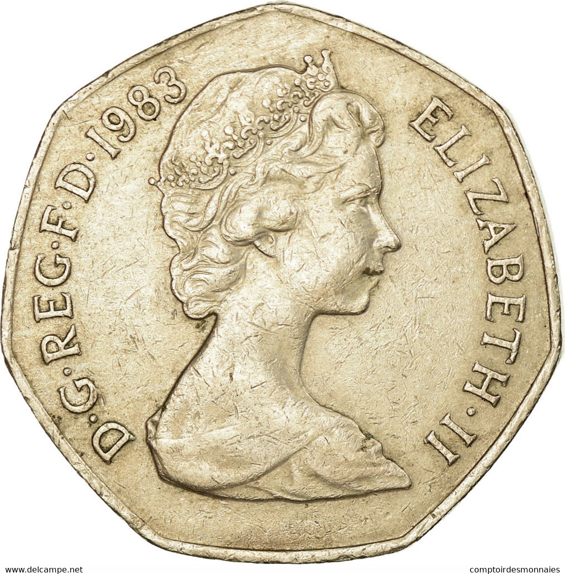 Monnaie, Grande-Bretagne, Elizabeth II, 50 Pence, 1983, TTB, Copper-nickel - 50 Pence