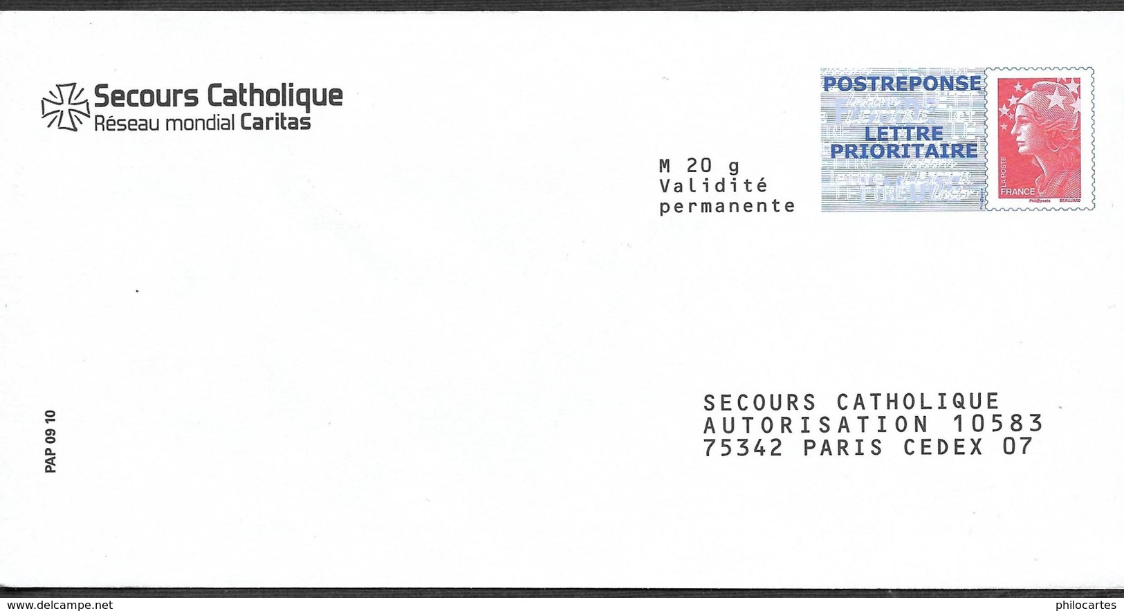 PAP  -  Secours Catholique   - Beaujard  -10P287 - Listos Para Enviar: Respuesta /Beaujard