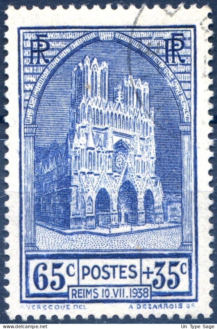 France N°399 Oblitéré (Cathédrale De Reims) - (F030) - Gebruikt