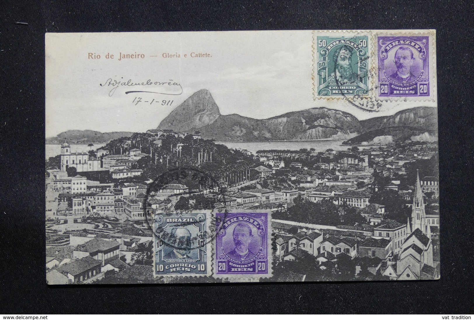 BRÉSIL - Affranchissement Plaisant De Rio De Janeiro Sur Carte Postale Pour La France En 1911 - L 60879 - Storia Postale