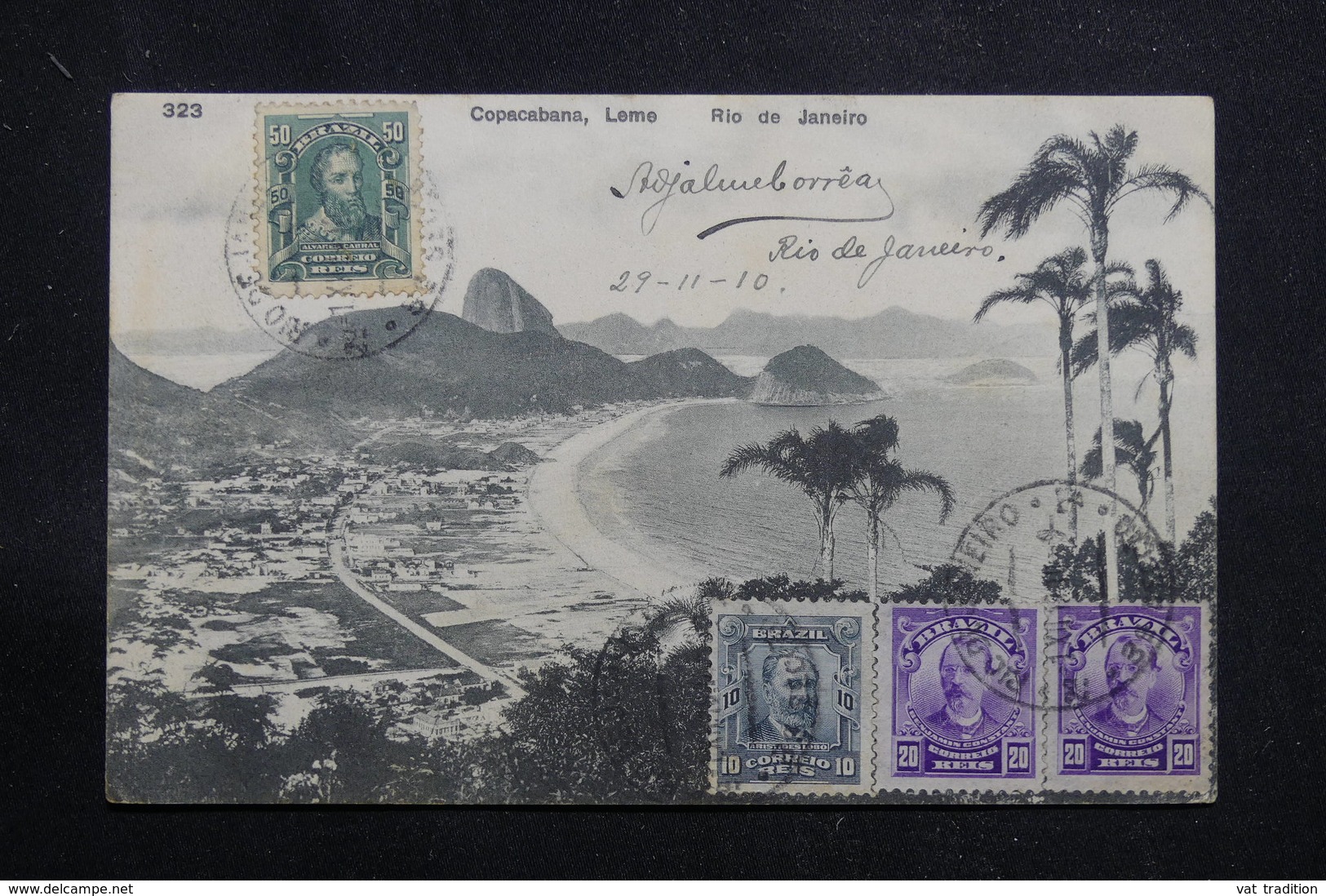 BRÉSIL - Affranchissement Plaisant De Rio De Janeiro Sur Carte Postale Pour La France En 1910 - L 60883 - Lettres & Documents