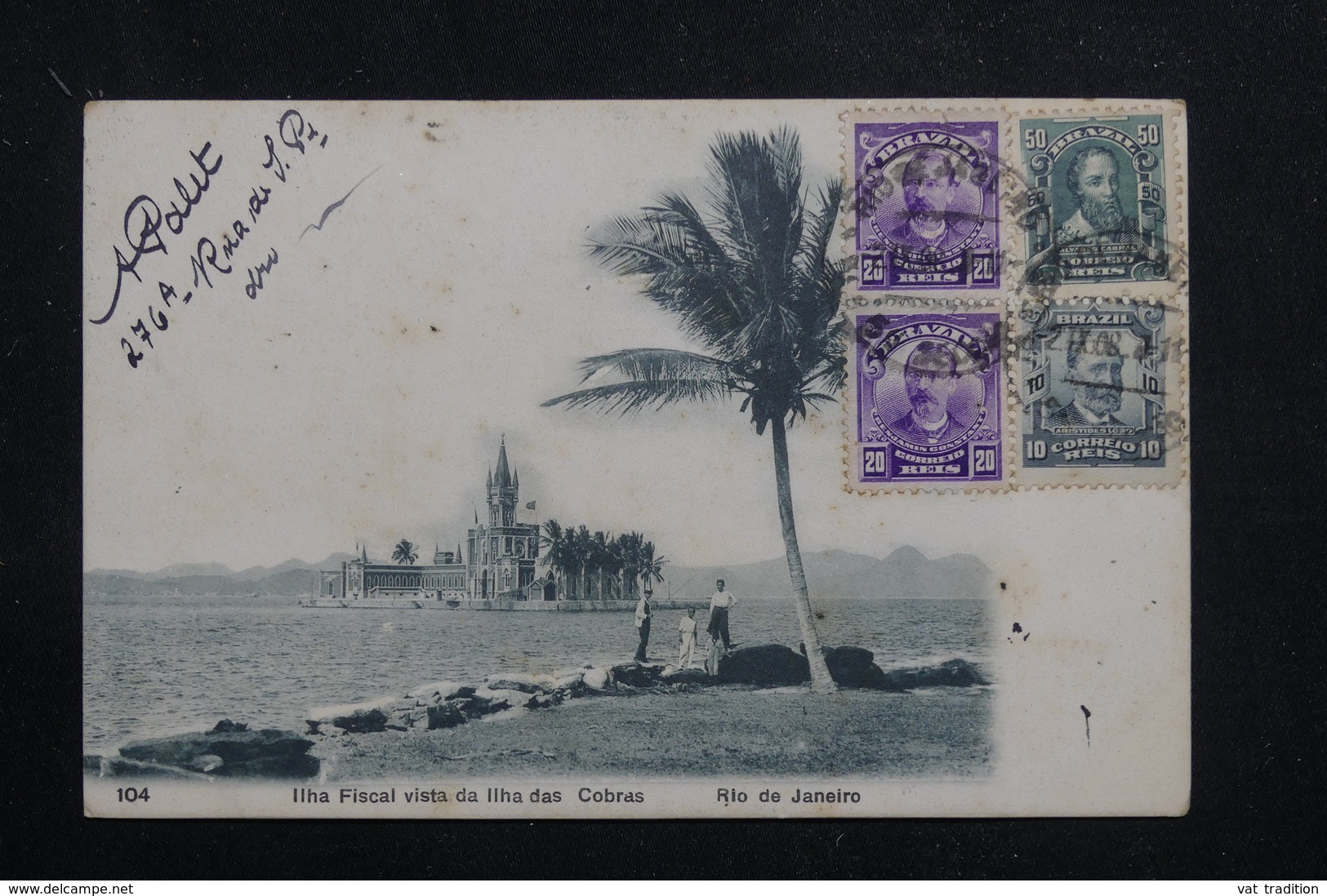 BRÉSIL - Affranchissement Plaisant De Rio De Janeiro Sur Carte Postale Pour La France En 1908  - L 60891 - Storia Postale