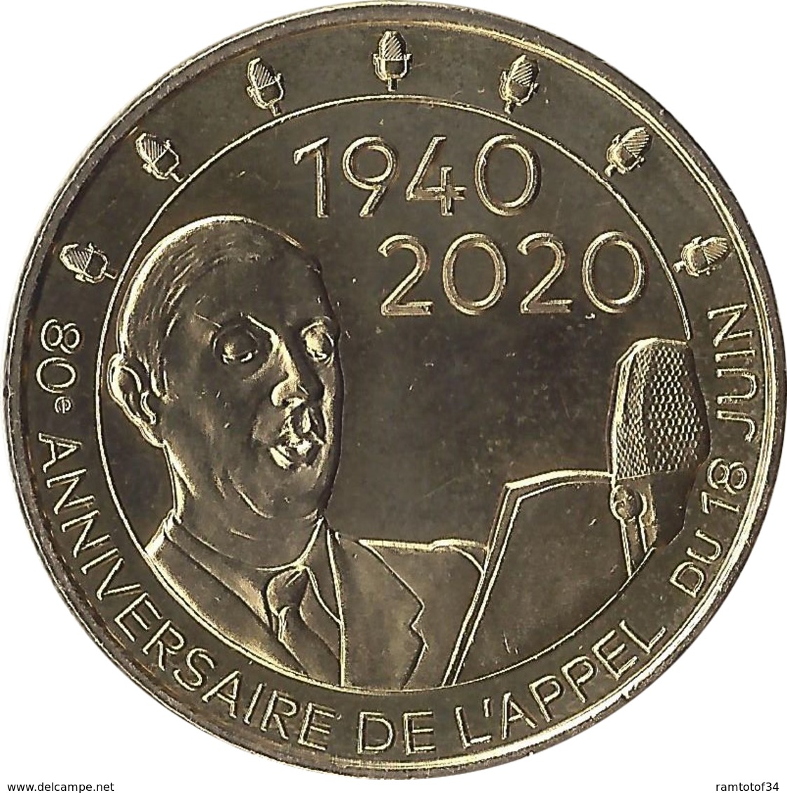 2020 MDP175 - COLOMBEY-LES-DEUX-EGLISES 10 - Mémorial Charles De Gaulle (1940-2020) / MONNAIE DE PARIS - 2020