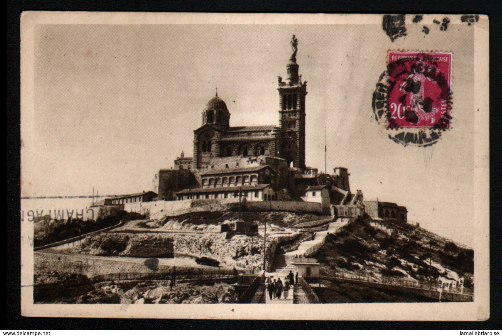 13, Erinophilie, Marseille, Notre Dame De La Garde Avec Vignette, Prsesque Carte Maxi - Exposition D'Electricité Et Autres