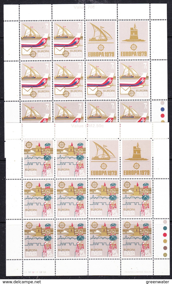 Europa Cept 1979 Malta 2v 2 Sheetlets ** Mnh (47669) - 1979