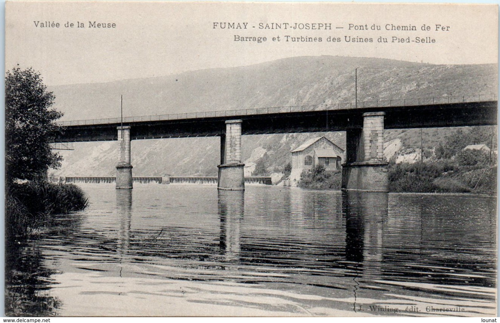 08 FUMAY - Saint Joseph - Pont Du Chemin De Fer - Barrage Et Turbines Des Usines Du Pied Selle    * - Fumay