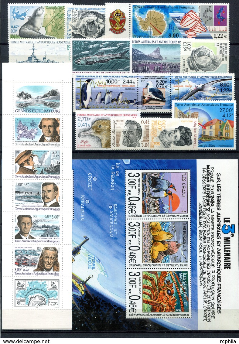 RC 17528 TAAF COTE 102,25€ - 2000 ANNEE COMPLETE SOIT 23 TIMBRES N° 264 / 286 NEUF ** MNH TB - Komplette Jahrgänge