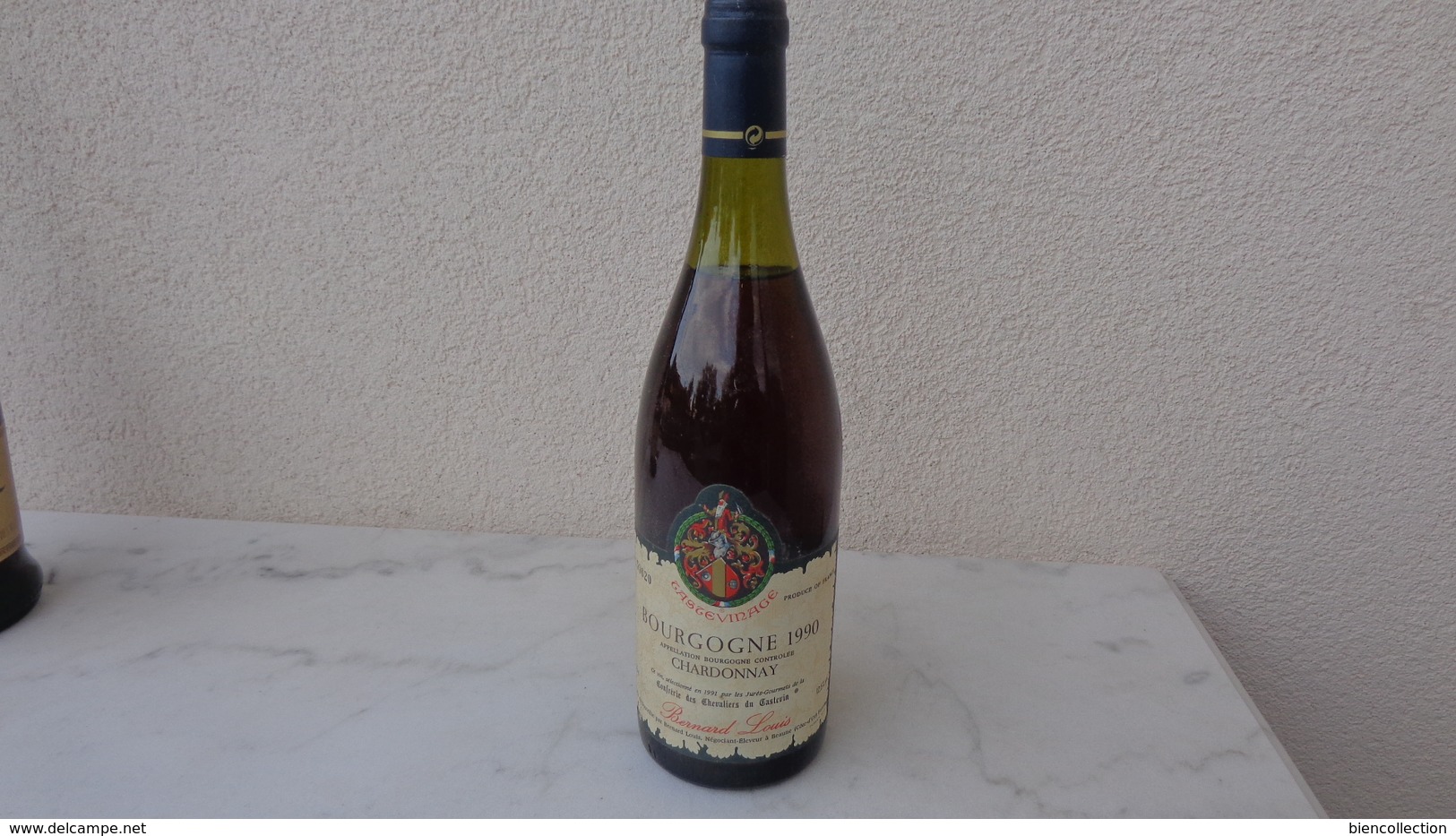 Bouteille De Vin De Bourgogne 1990; Chardonnay ; Bernard Louis Propriétaire à Beaune (Cote D'Or) - Wine