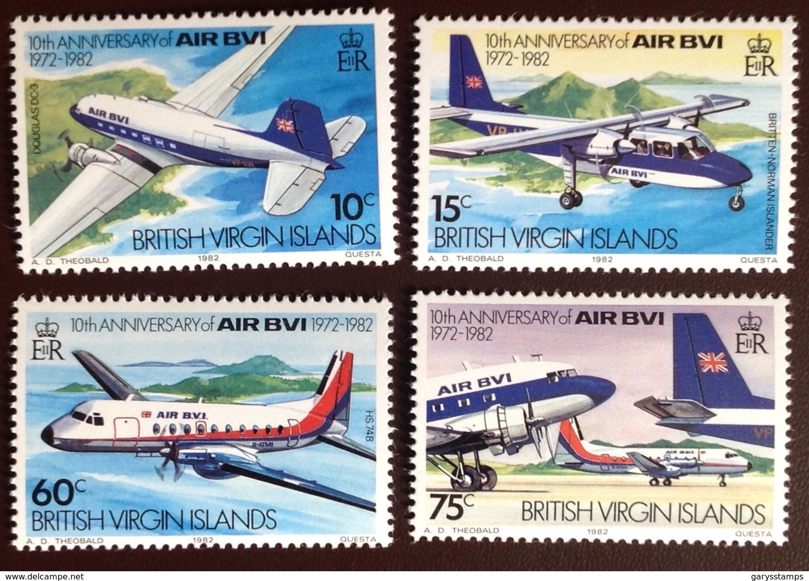 British Virgin Islands 1982 Air BVI Aviation Aircraft MNH - British Virgin Islands