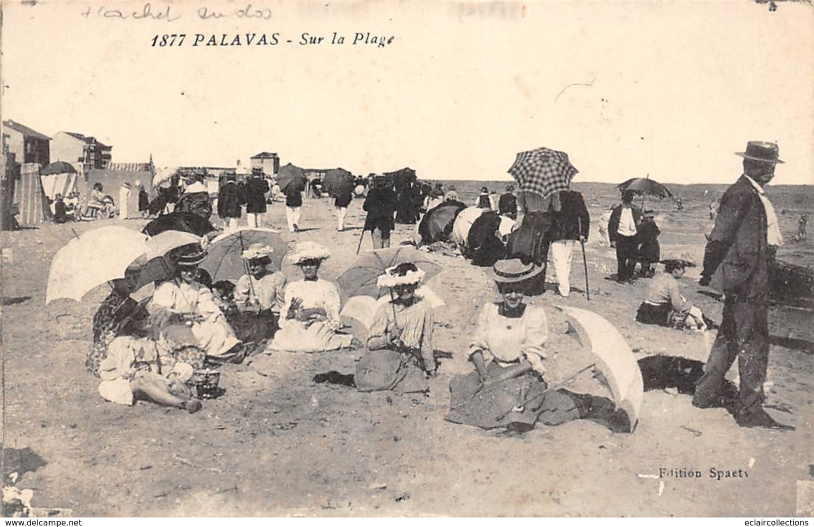 Palavas Les Flots            34         Sur La Plage 4    . Cachet Hôpital Temporaire   (Petit Pli Voir Scan) - Palavas Les Flots