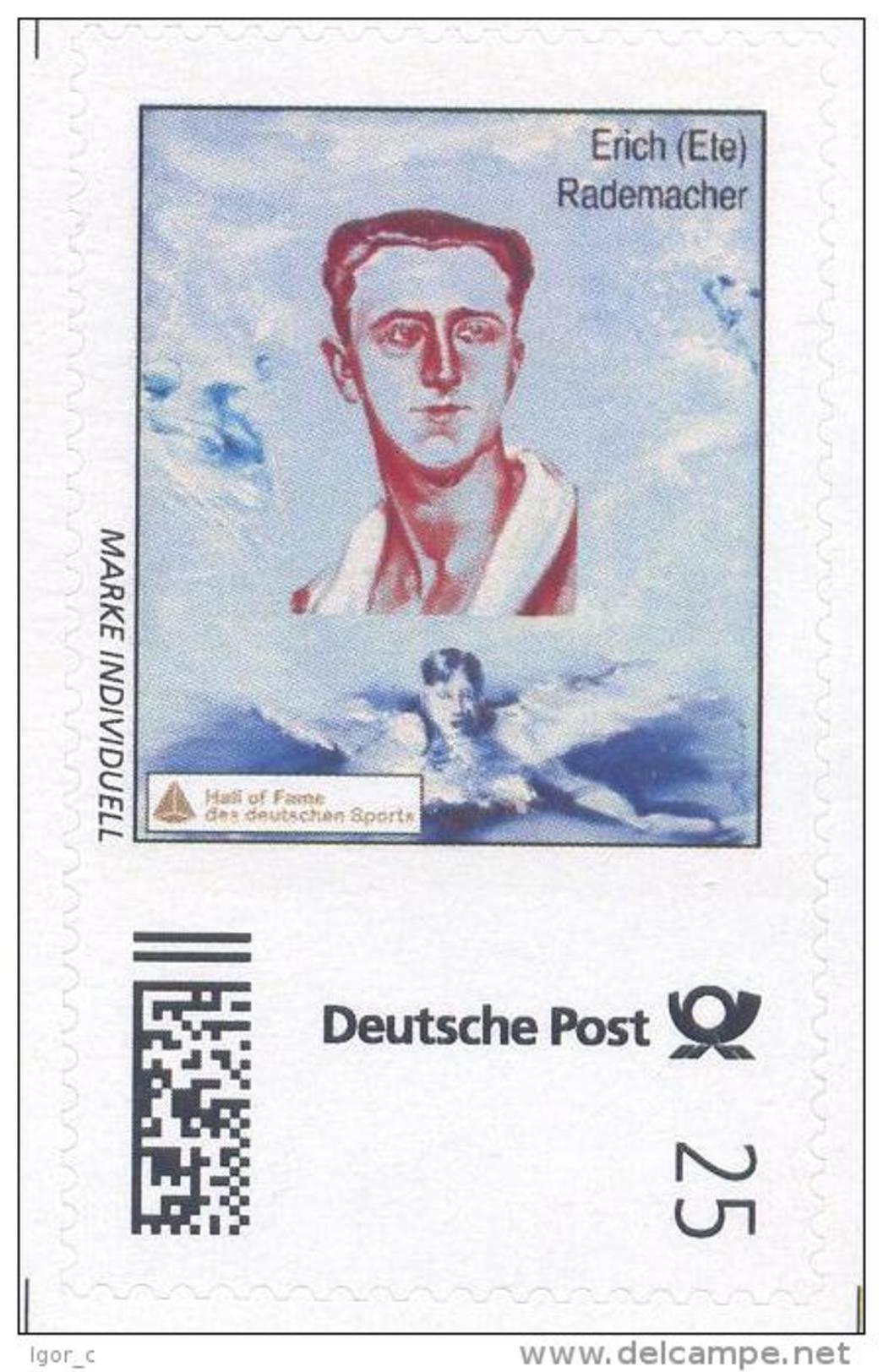 Germany Deutschland - Erich 'Ete' Rademacher - Swimming & Water Polo Player Olympic 1928 1932 Personalized Individuell - Wasserball