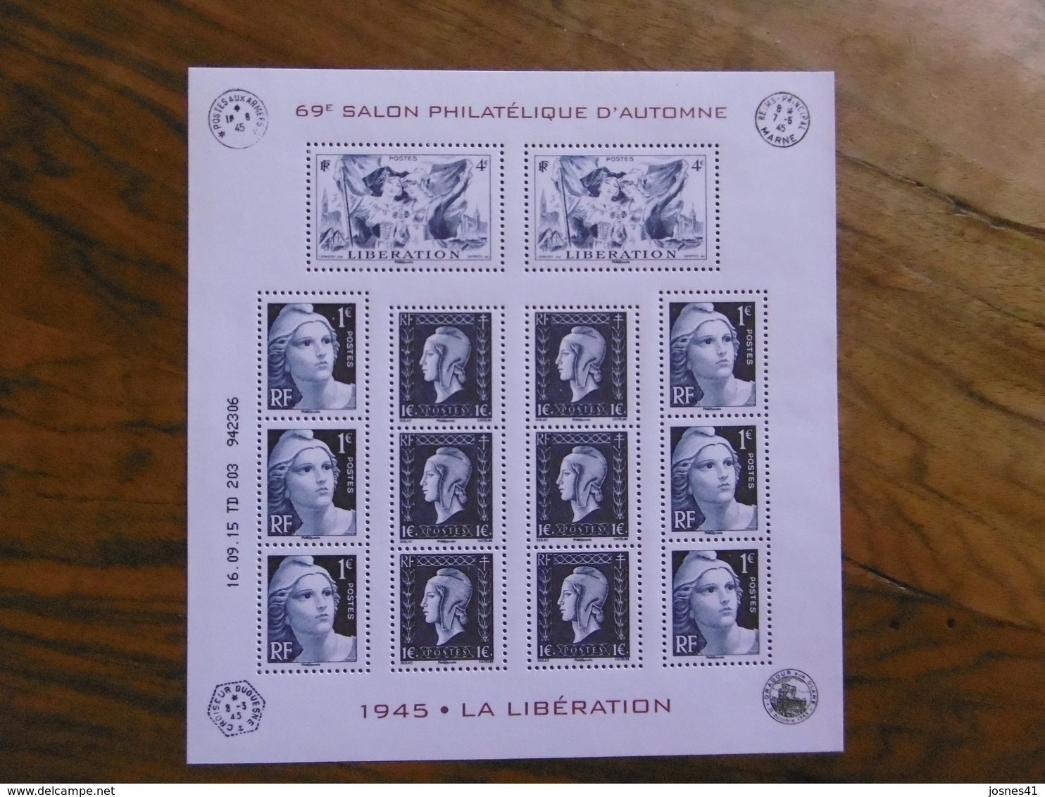 2015   F4986 * *  BLOC MARIANNE DE LA LIBERATION SALON  DE PARIS 2015 - Mint/Hinged