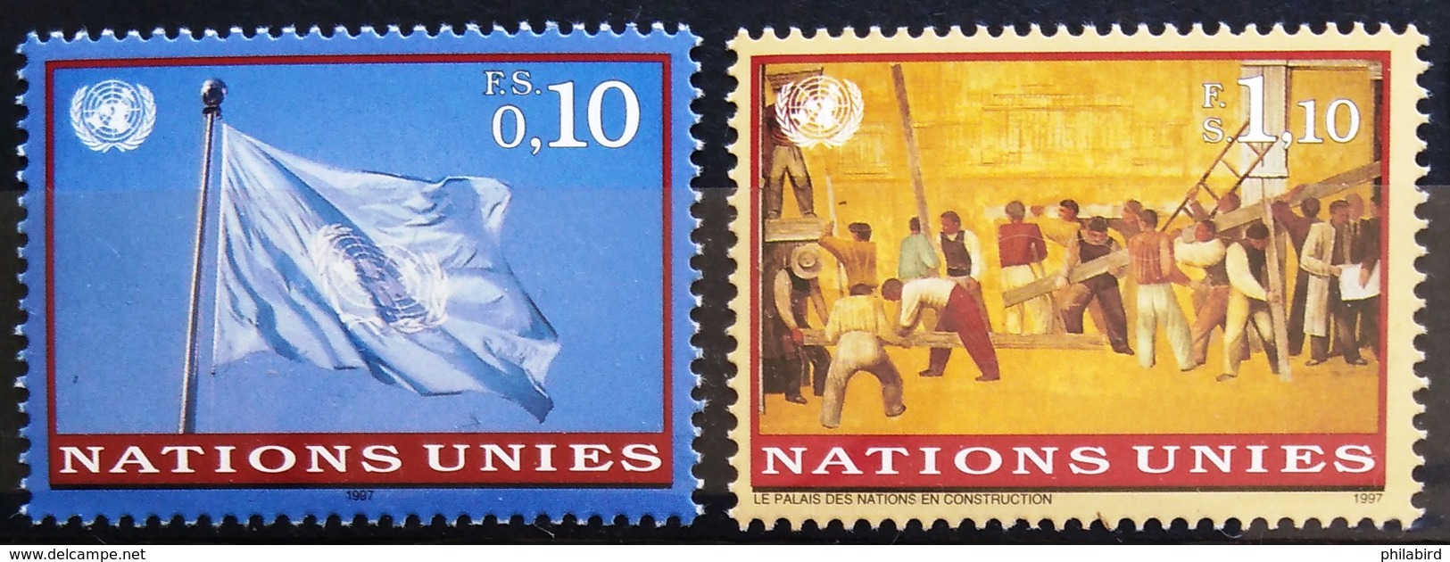 NATIONS-UNIS  GENEVE                  N° 323/324                      NEUF** - Neufs
