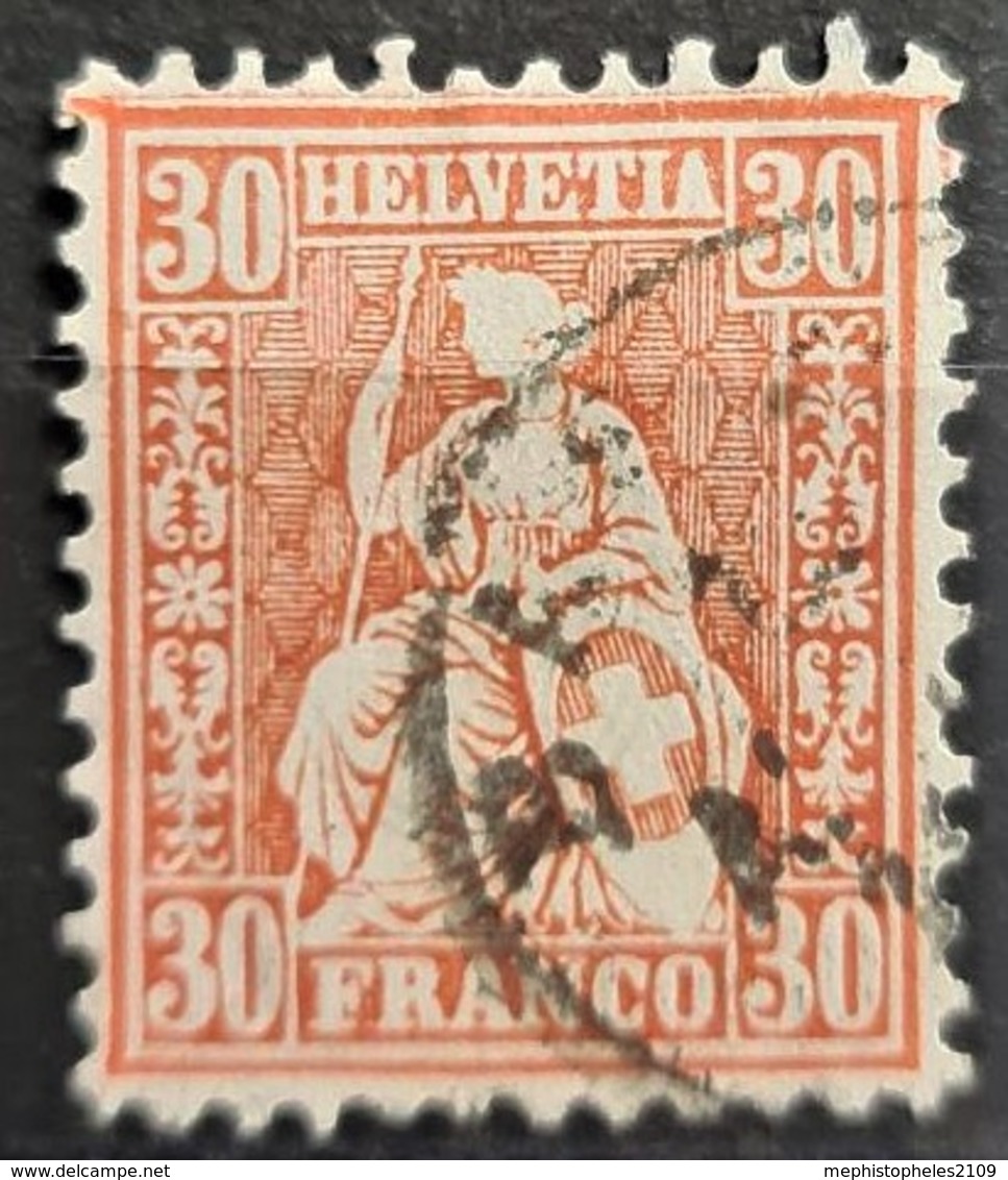 SWITZERLAND 1862/64 - Canceled - Sc# 46 - 30r - Oblitérés