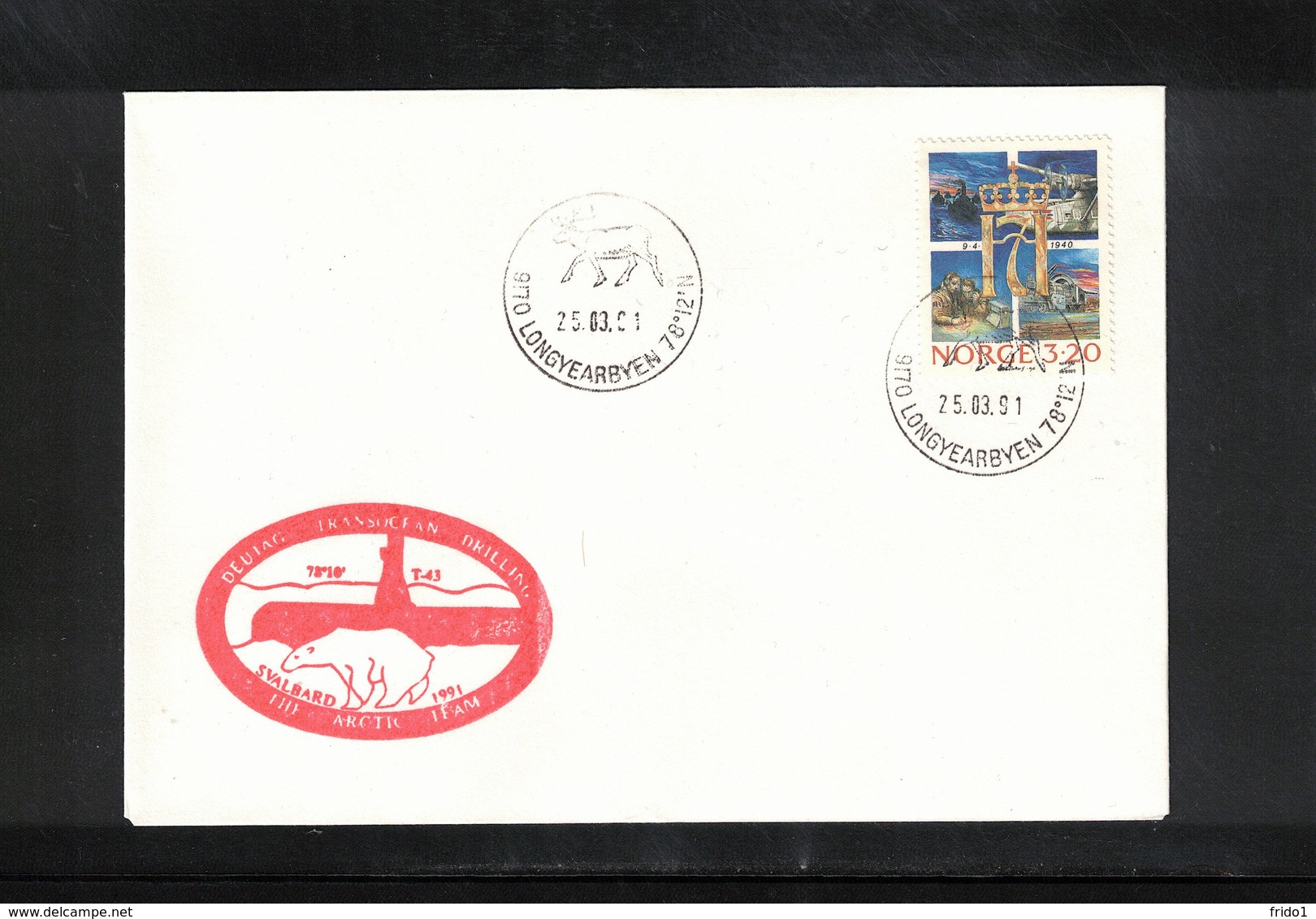 Norway 1991 Svalbard / Spitzbergen Transocean Drilling Interesting Letter - Programmi Di Ricerca