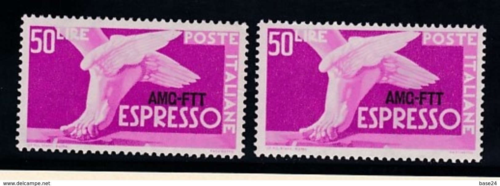 1952 Italia  Italy Trieste A  50 Lire Espresso X 2 MNH** - Exprespost