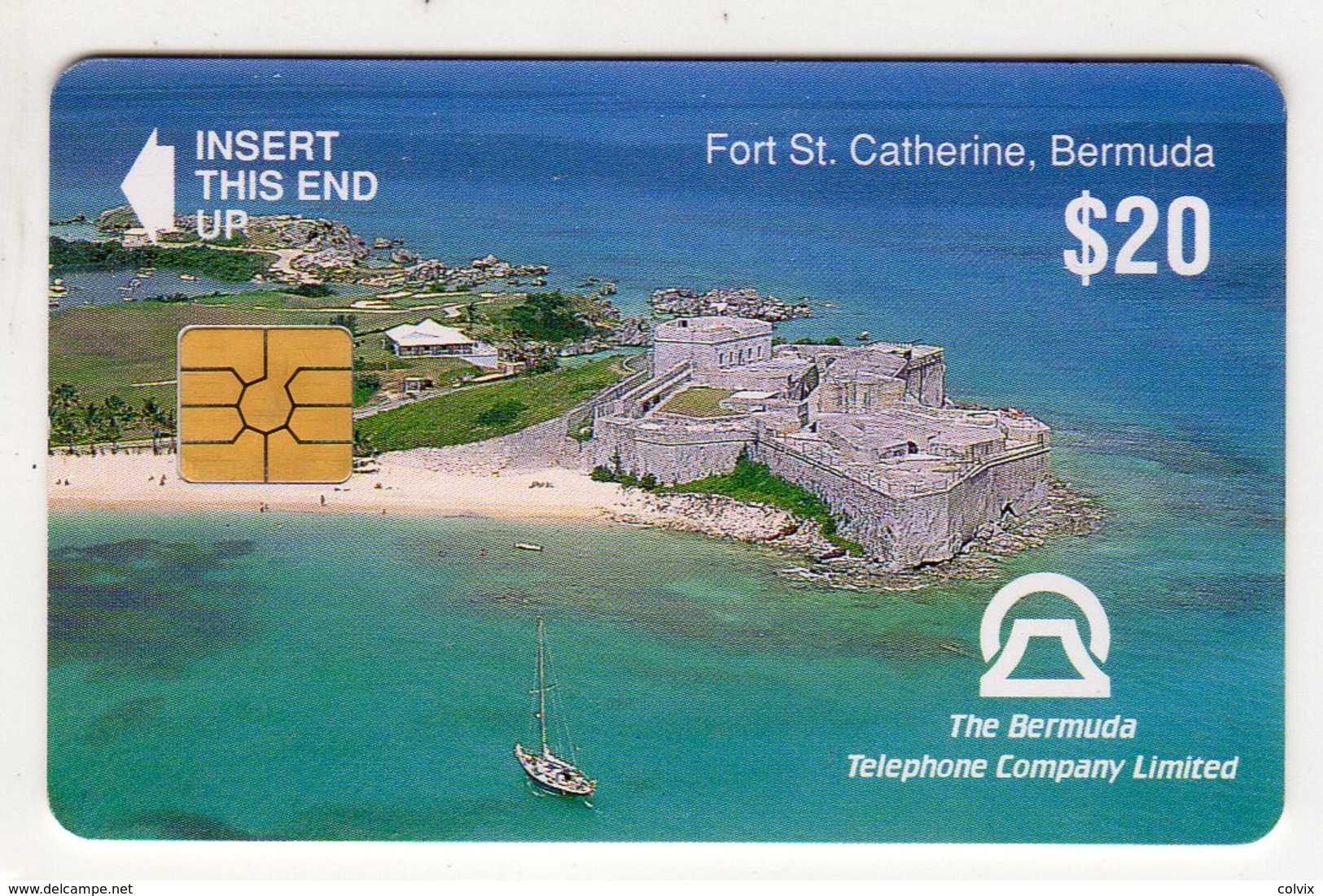 BERMUDES REF MV CARDS BER-C-04 20$ FORT SAINTE CATHERINE DATE 1993 - Bermudas