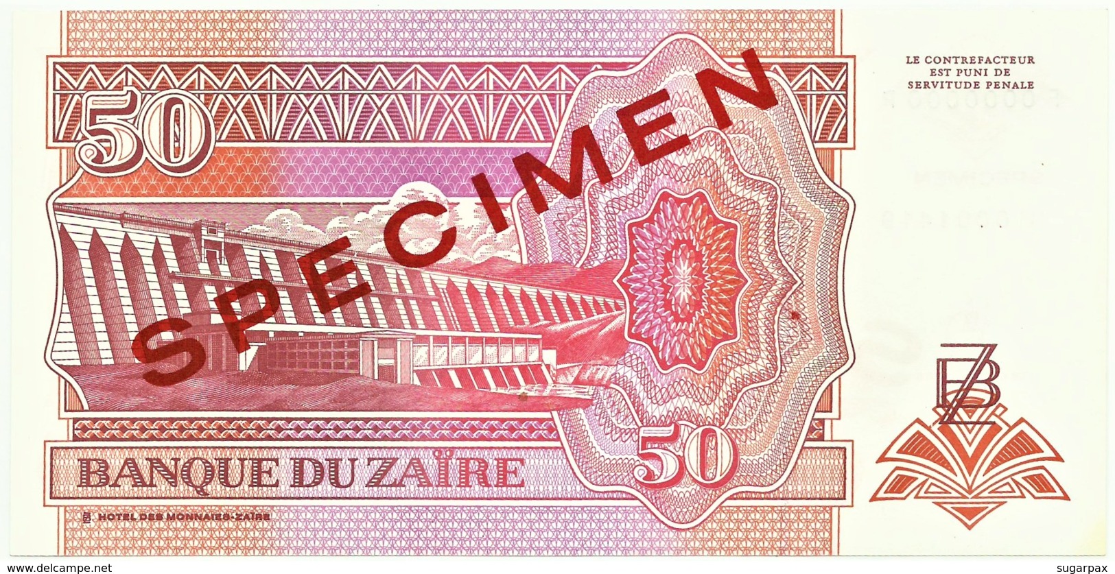 Zaire - 50 Nouveaux Zaïres - 15.2.1994 - Unc. - Pick 30.s -  SPECIMEN - Mobutu - Zaïre