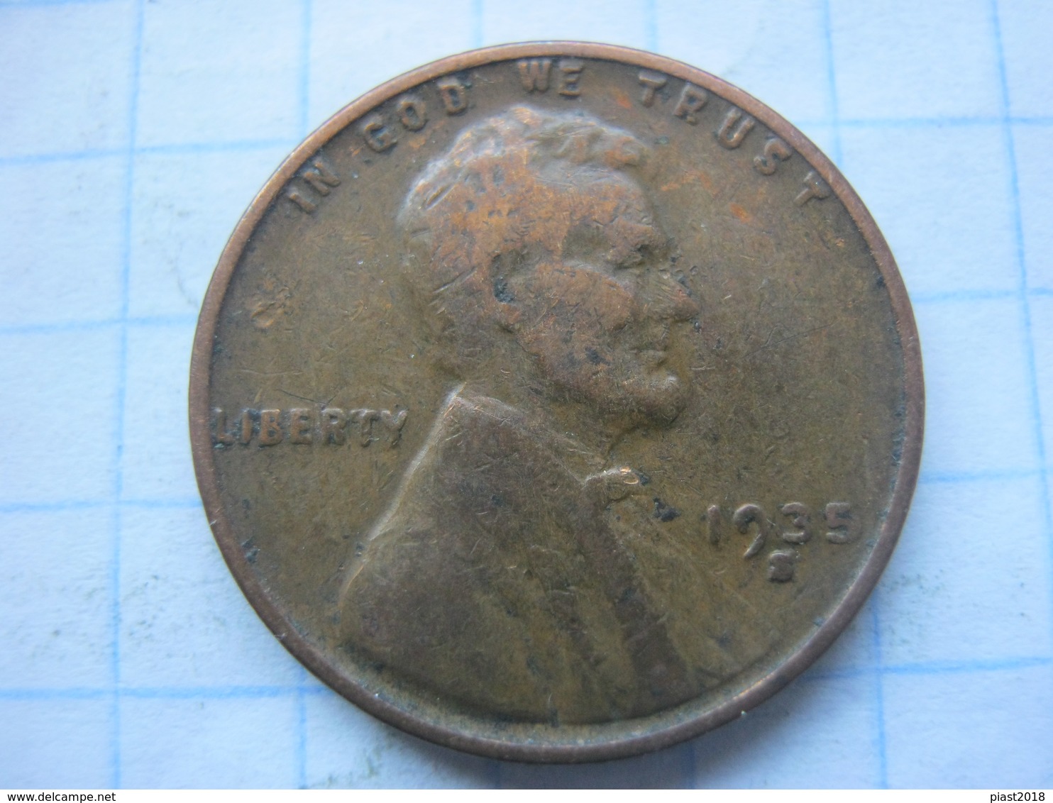 United States , 1 Cent 1935 S - 1909-1958: Lincoln, Wheat Ears Reverse