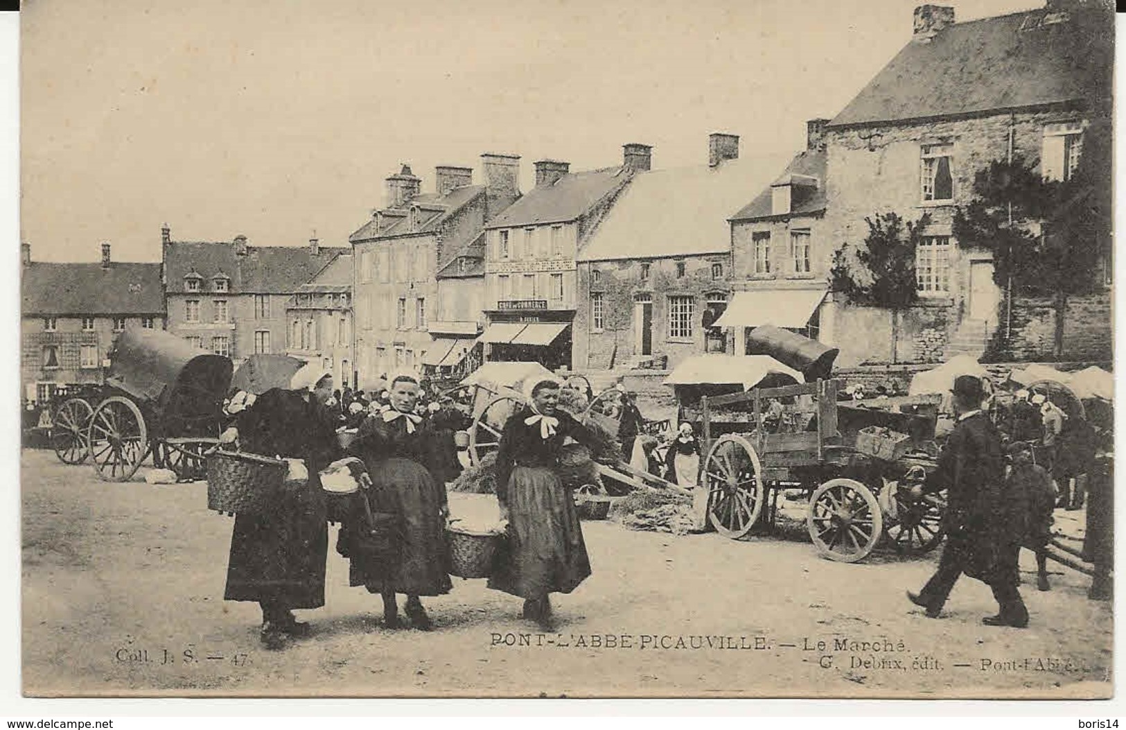 50- 2514 -    PICAUVILLE  ,  PONT L'ABBE   -    Le Marché - Autres & Non Classés