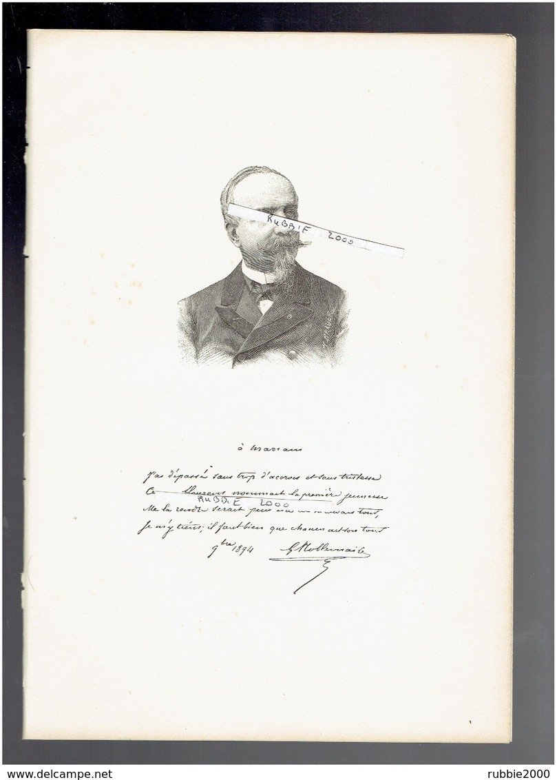 GUSTAVE NOBLEMAIRE 1832 DIEUZE 1924 INGENIEUR INDUSTRIEL CHEMINS DE FER  PORTRAIT AUTOGRAPHE BIOGRAPHIE ALBUM MARIANI - Historische Documenten