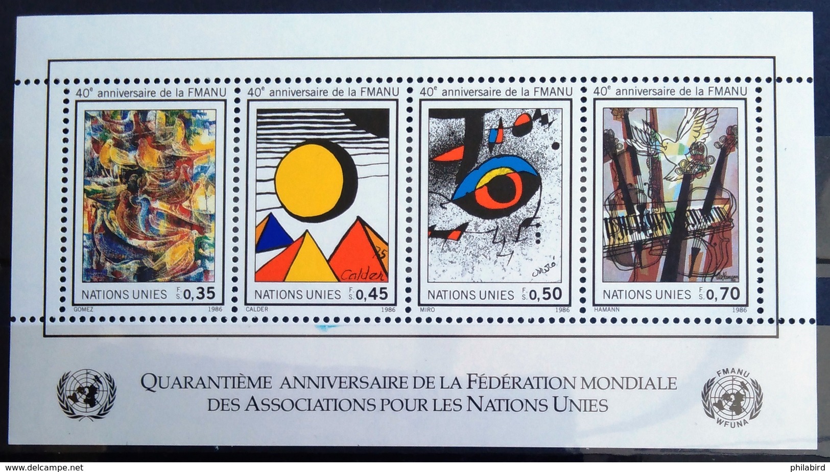 NATIONS-UNIS  GENEVE                  B.F 4                      NEUF** - Blocks & Sheetlets