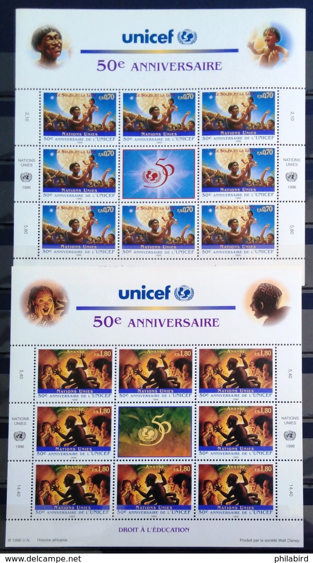 NATIONS-UNIS  GENEVE                  N° 321/322     2 FEUILLES                      NEUF** - Unused Stamps