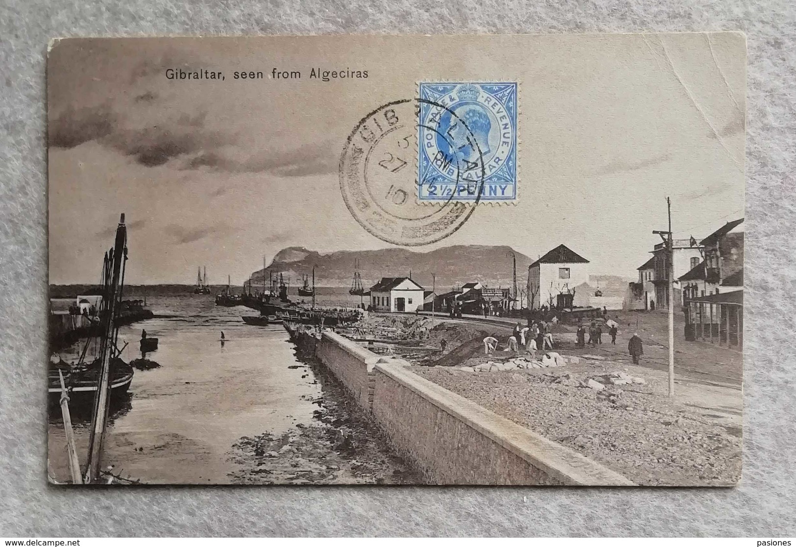 Cartolina Postale Gibilterra - Seen From Algeciras 1910 - Gibraltar