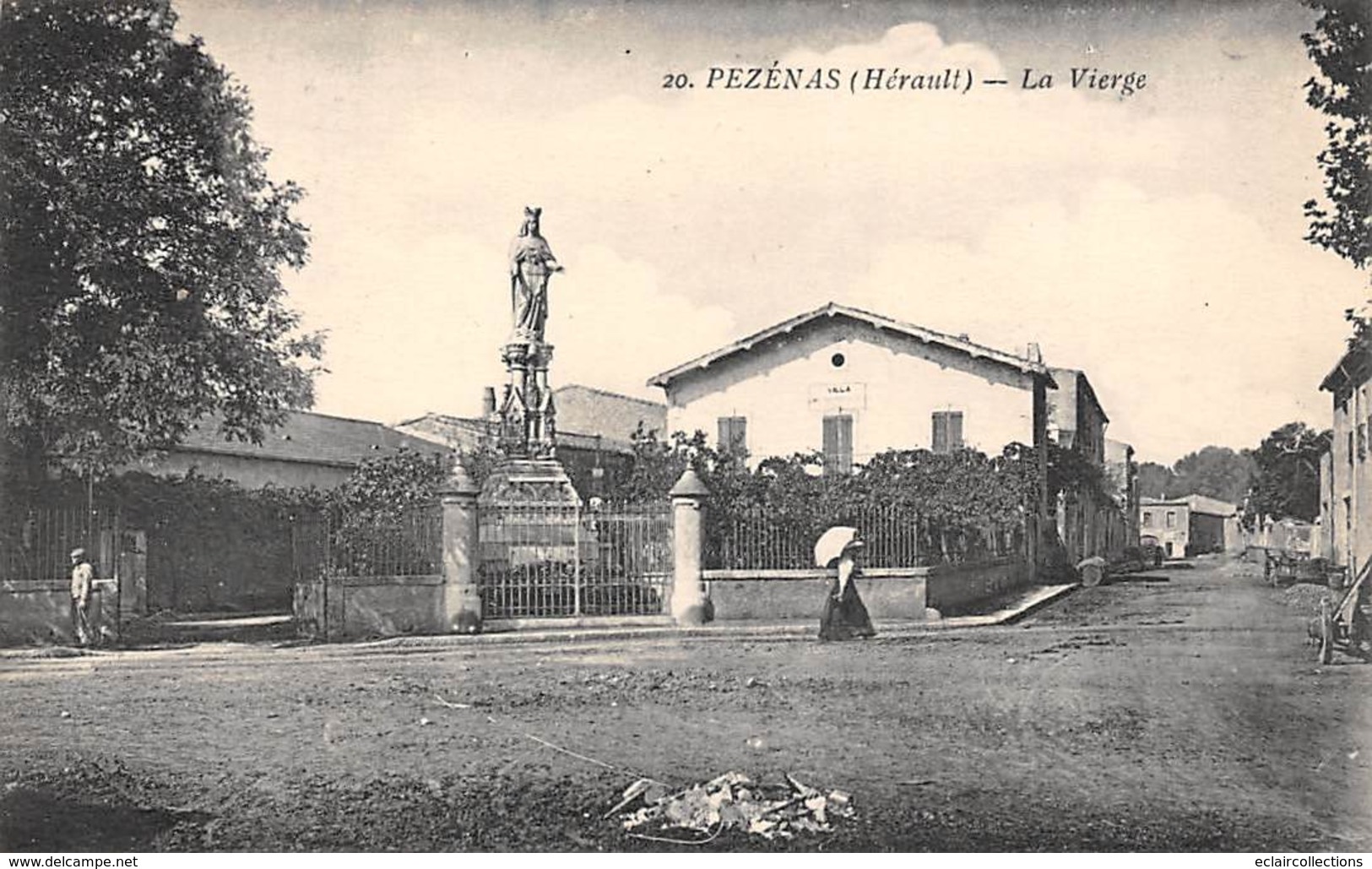 Pézenas             34        Une Villa Et La Vierge      ( Voir Scan) - Pezenas