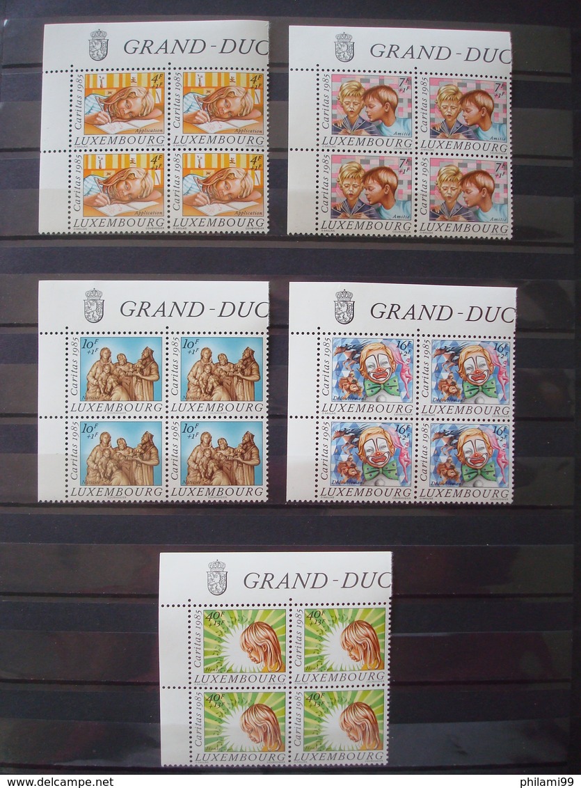 LUXEMBURG 1984 1985 MNH** 11 X CARITAS / 2 SCANS / CHILDREN - Collections