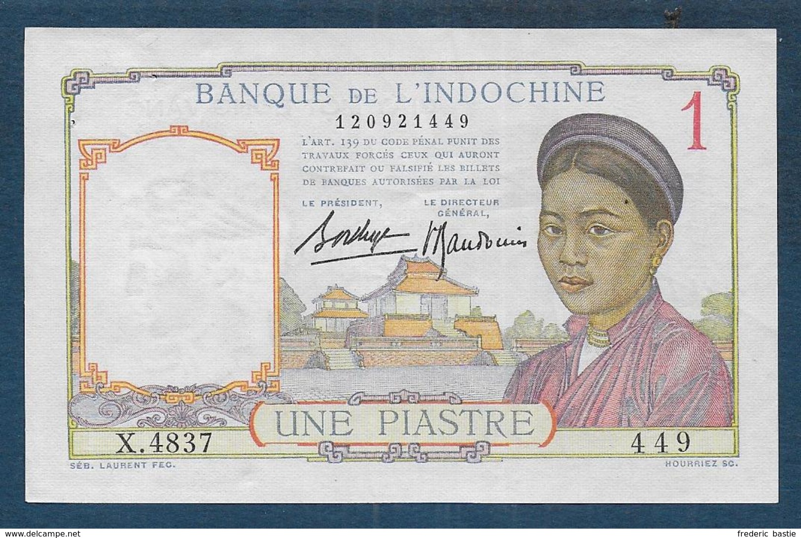 INDOCHINE - Billet De 1 Piastre - Indochina