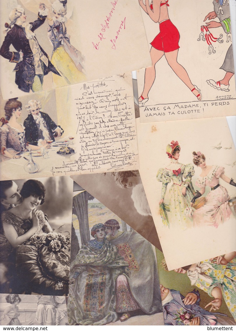 Lot 2320 De 10 CPA Couples Femmes Enfants Illustrateurs Etc Déstockage Pour Revendeurs Ou Collectionneurs - 5 - 99 Postkaarten