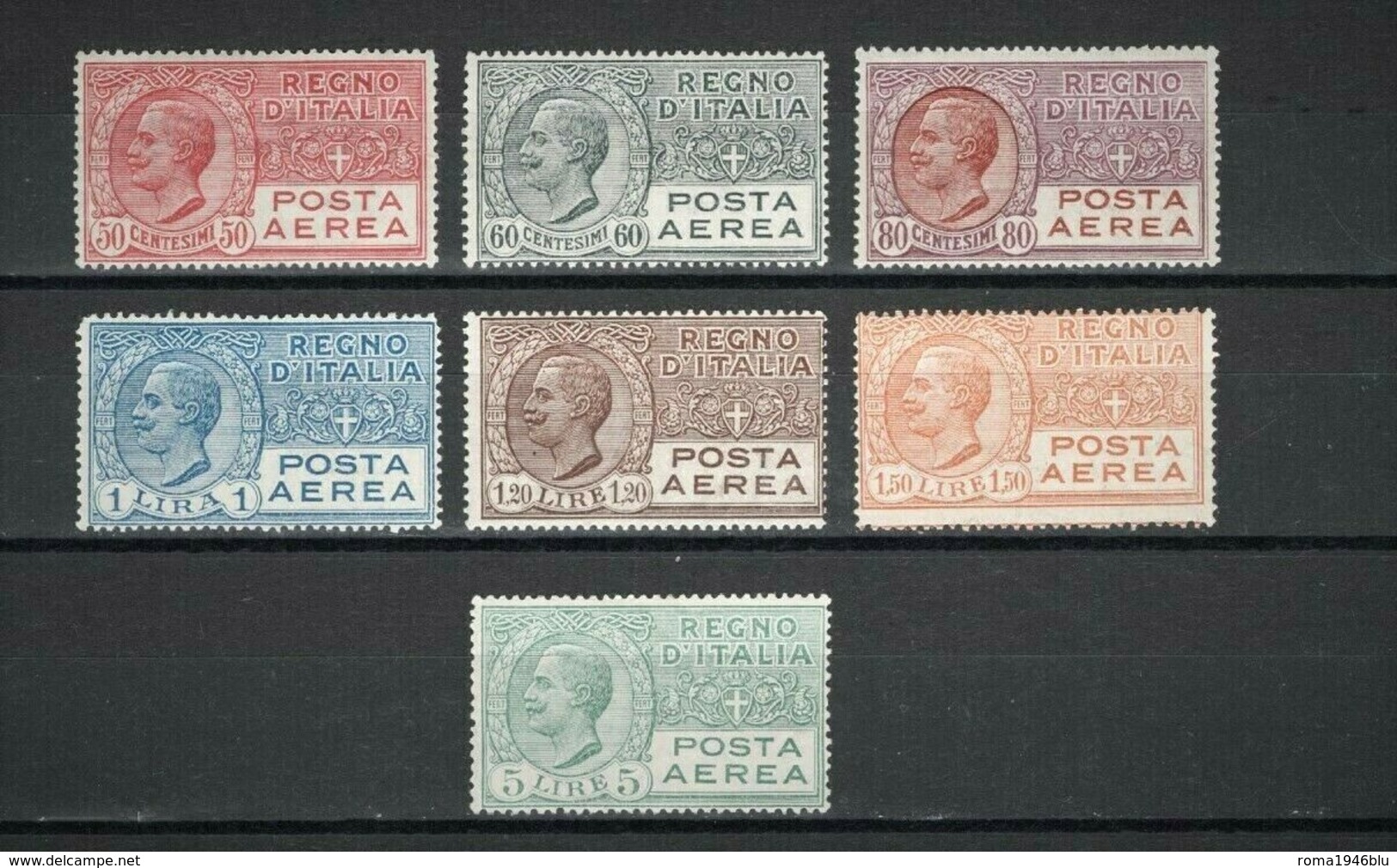 REGNO 1926-28 POSTA AEREA SOP.TI SERIE CPL. ** MNH BUONA CENTRATURA - Poste Aérienne