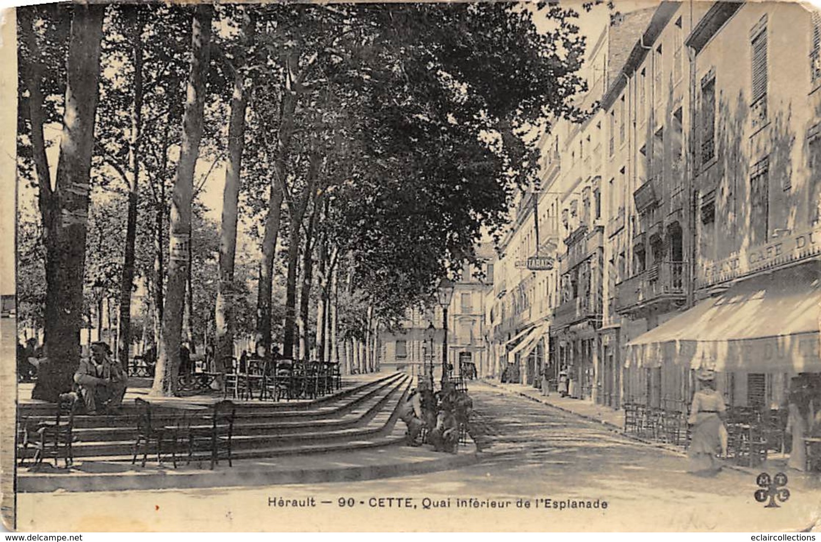 Sète Cette           34         Quai Intérieur De L'Esplanade         (voir Scan) - Sete (Cette)