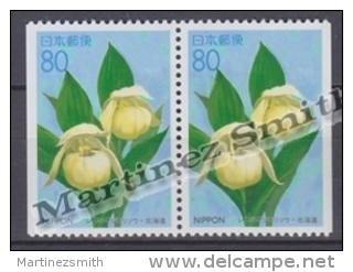 Japan - Japon 1995 Yvert 2194a, Rebun Islands Orchids, Hokkaido - Pair From Booklet - MNH - Nuovi