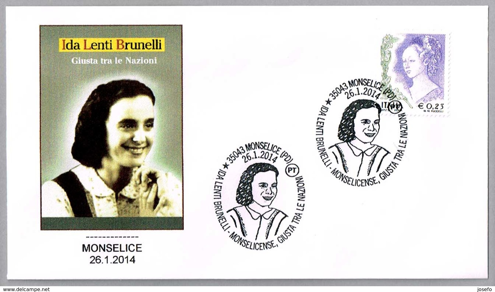 IDA LENTI BRUNELLI - Justa De Las Naciones - Righteous Among The Nations. Monselice, Padova, 2014 - Judaika, Judentum