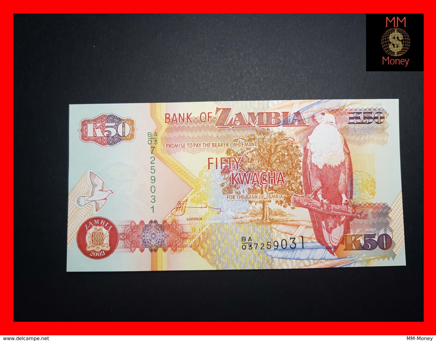 ZAMBIA 50 Kwacha 2003 P. 37  "printer  SABN"    UNC - Zambia