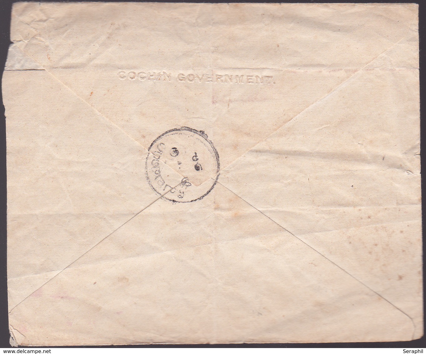 Entier  Postal Stationery - Inde / India - Cahcte Cochin Governement - Langue Malayalam - Fragment Enveloppe - Cochin