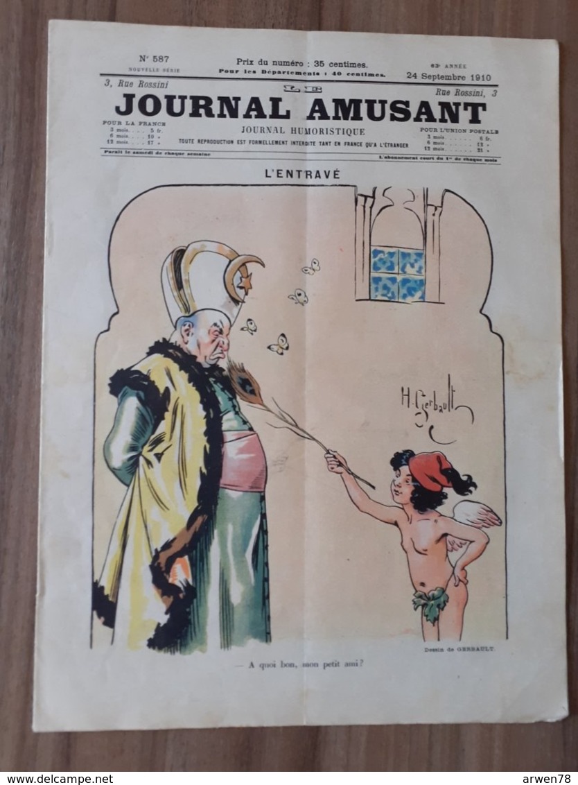 LE JOURNAL  AMUSANT 1910 DESSIN H GERBAULT BENJAMIN RABIER - 1900 - 1949