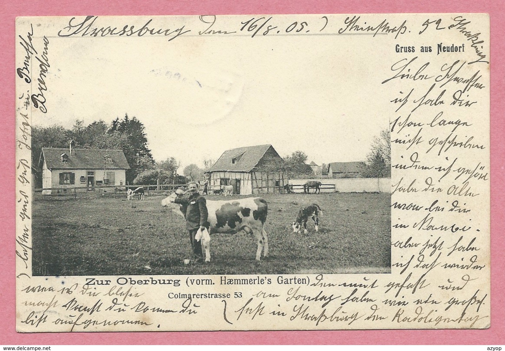 67 - GRUSS Aus STRASBOURG NEUDORF - Ferme " Zur Oberburg " - Haemmerle' S Garten - Colmarersrasse 53 - Strasbourg