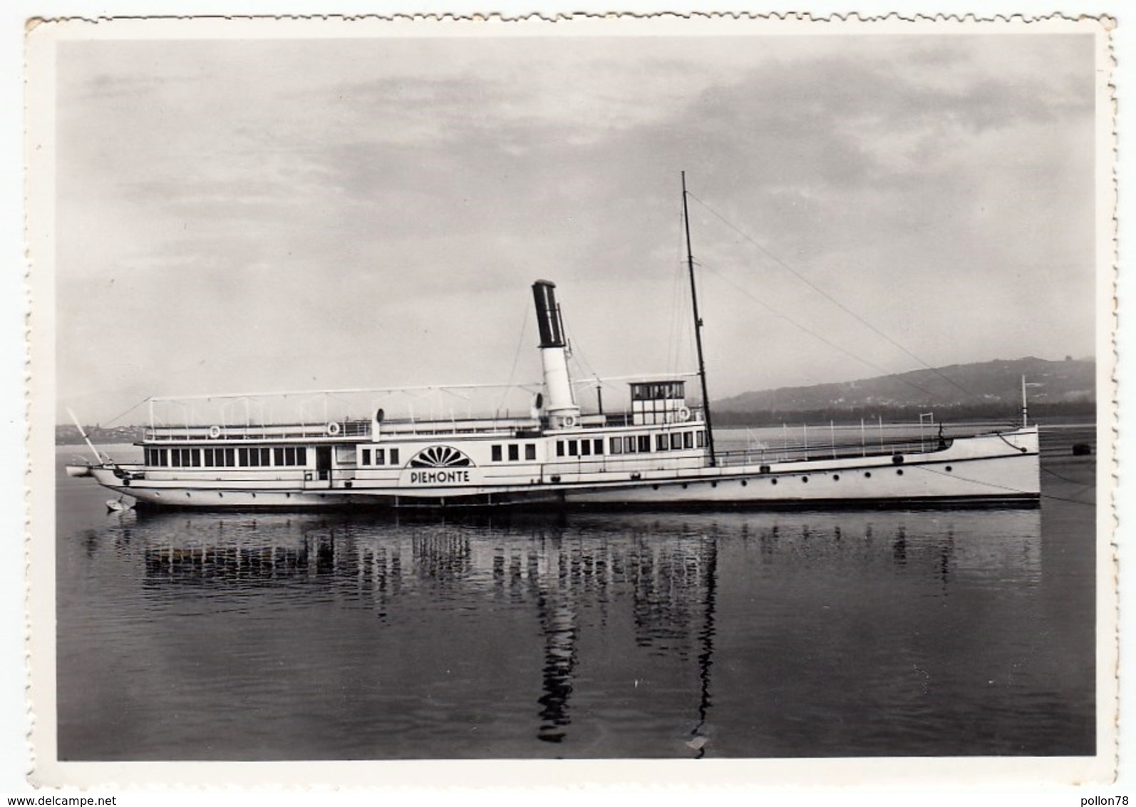 NAVI - BARCHE - NAVIGAZIONE LAGO MAGGIORE - PIROSCAFO "PIEMONTE" DA 500 POSTI - Vedi Retro - Steamers